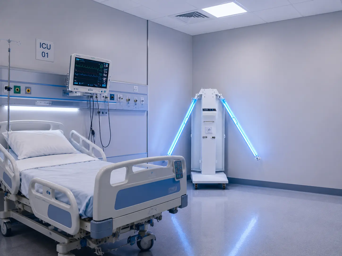 ViKavach Dual Handle Portable UV-C Surface Sterilizer for ICU and Clinical Disinfection